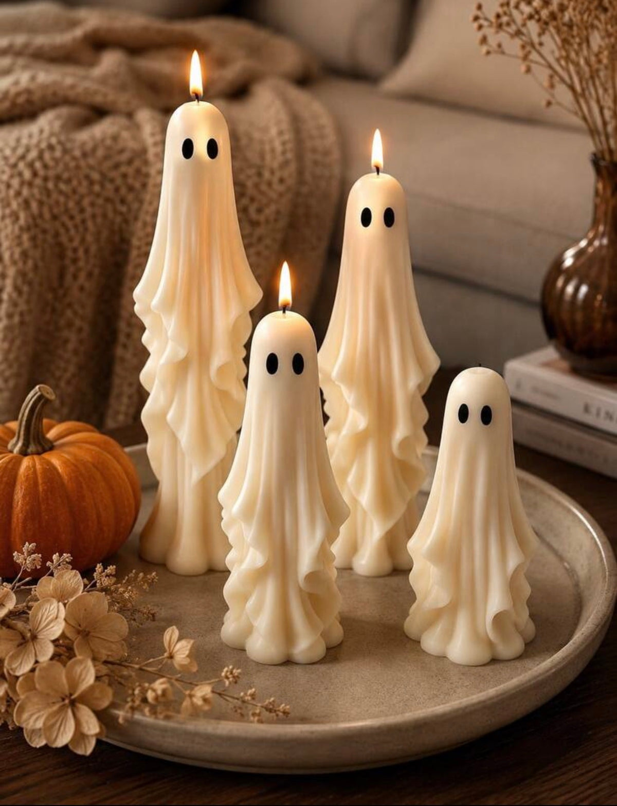 Ghost Taper Candle SET