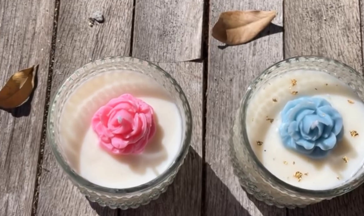 Rose topped jars