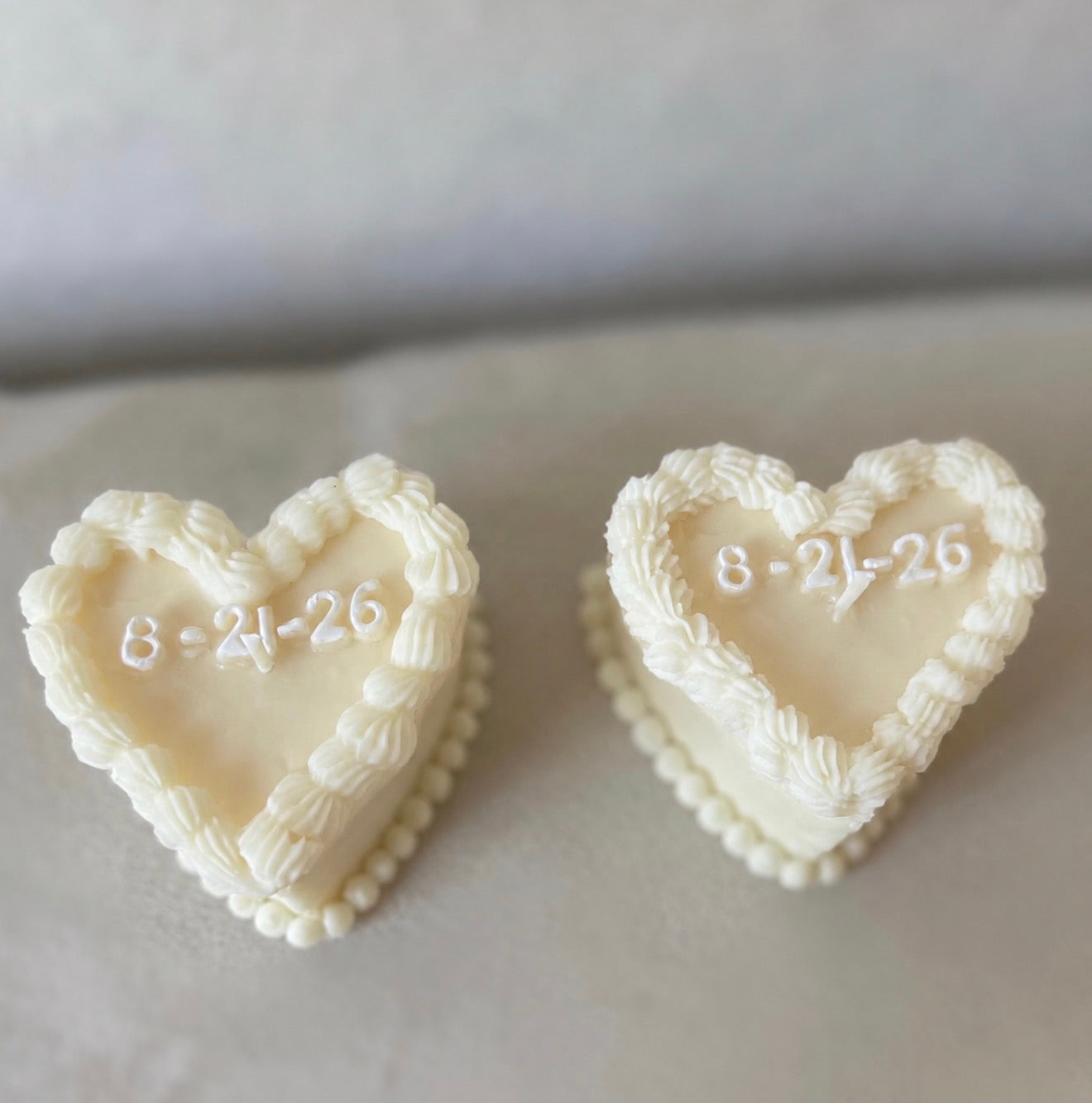 Heart Keepsake Candle – Personalized Date Edition