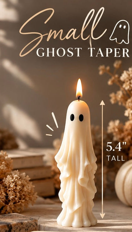 Small Ghost Taper Candle