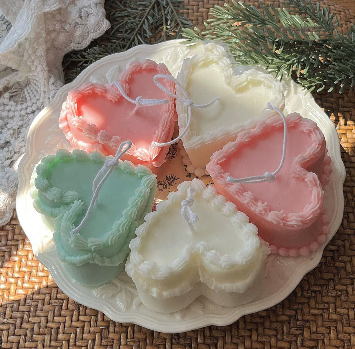 Made with Heart Cake Candle
