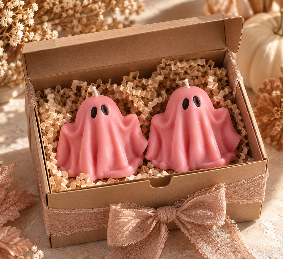 Mini Boo Ghost Candle Set